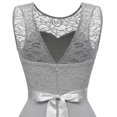 thumbnail image 4 of Aboser Robes en Dentelle pour Invitées de Mariage pour Femmes Robe de Mère de Mariée pour Mariage Sans Manches Asymétrique Formelle Robes de Soirée Superposées Robe de Fête de Bal, 4 of 4