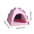 thumbnail image 3 of Tente pour Animaux de Compagnie pour Chiens et Chats, Maisonnette pour Animaux de Compagnie Pliable et Respirante pour Toutes les Saisons, Tapis Rafraîchissant Réversible, Lit Douillet pour Animaux de Compagnie Intérieur Extérieur, 3 of 8