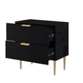 thumbnail image 3 of Lillianne Lacquer Finish 2 Drawer Side Table, Nightstand, 3 of 8