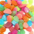 thumbnail image 4 of 100pcs Fish Tank Fluorescent Pebble Garden Parterre Decor Glow Stone Green, 4 of 9
