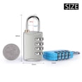 thumbnail image 3 of CHUANK Combination Lock Resettable 4 Digit Padlock Outdoor Waterproof Combo Lock for School Gym Locker Fence Gate Hasp Cabinet Toolbox Cases, 3 of 3