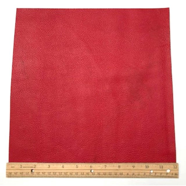Rembourrage Pièce en Cuir Rouge Vif Carré Cuir de Vache Léger 12 Pouces x 12 Pouces 1 Pi2