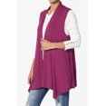 thumbnail image 3 of TheMogan Women's Long Vests Sleeveless Draped Lightweight Open Front Cardigan, 3 of 7