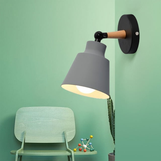 Yhmxh Wall Decor Wall Lights Wall Lamp Wall Sconce 9 In Wall Lamp Black Wall-mounted Bedside Table Iron Art Plain Aisle Wall Lamp Suitable for Bedroom Bedside Aisle Study (light Source Not Included)