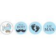 thumbnail image 2 of Darling Souvenir It's A Boy Stickers Candy Chocolate Labels 190 Pcs Party Fabor-Light Blue, 2 of 2