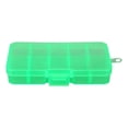 thumbnail image 3 of 10 Grid Plastic Jewelry Removable Storage Box Beads Earring Jewelry Earring Container Green, 3 of 5