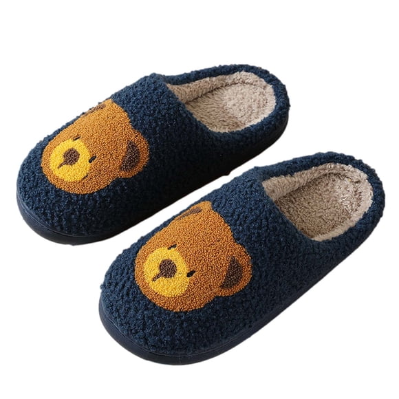 RKSTN Womens Slippers Mens Fall Winter Plush Warm Slippers Cute Home Cotton Slipper,Slippers for Women Indoor Outdoor