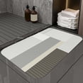 thumbnail image 5 of Fridja Summer Clearance Diatomaceous Bath Mat, Rubber Geometric Print Non-Slip Quick-Dry Easy to Clean Diatomite Bathroom Rug for Bathroom Floor Kitchen & Pet, 23.62" x 15.74", 5 of 5