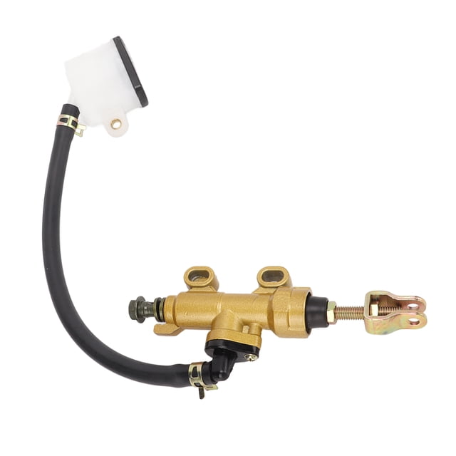 Motorcycle Rear Brake Master Cylinder Pump Kit Rear Brake Pump Master Cylinder Kit Hydraulic with Reservoir Universal for Dirt Bike ATV