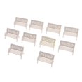 thumbnail image 1 of VONKY Train Railroad Diorama Park Bench for DIY Sand Table Model 1:75 white B, 1 of 9