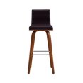 thumbnail image 4 of Armen Living Vienna Tabouret de Bar Moderne Rembourré en Similicuir Brun, 4 of 14