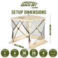 thumbnail image 2 of CLAM Quick-Set Traveler Abri Extérieur à 4 Côtés de 6 x 6 Pieds, Beige, 2 of 12