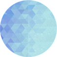 thumbnail image 1 of Ahgly Tapis d'Intérieur Lavable en Machine Carré Transitionnel Bleu Cristal, 3 Pieds Carré, 1 of 7