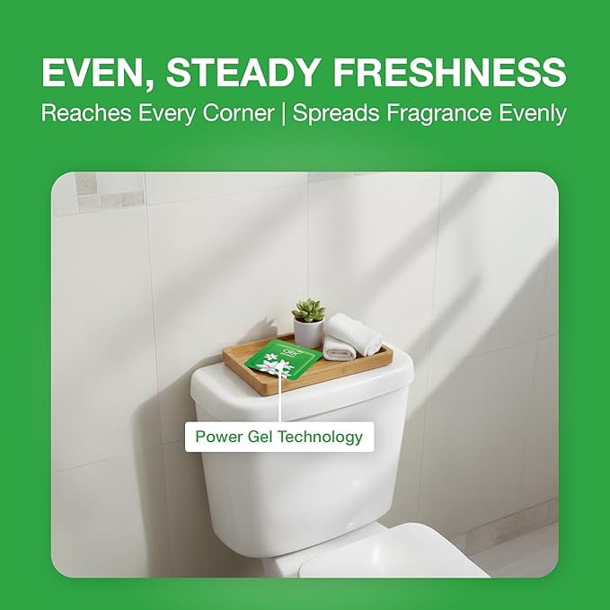 Godrej Aer Power Pocket Jasmin Floral Delight Bathroom Freshener 10 g, Lasts Upto 30 Days, Air Freshener for Bathroom