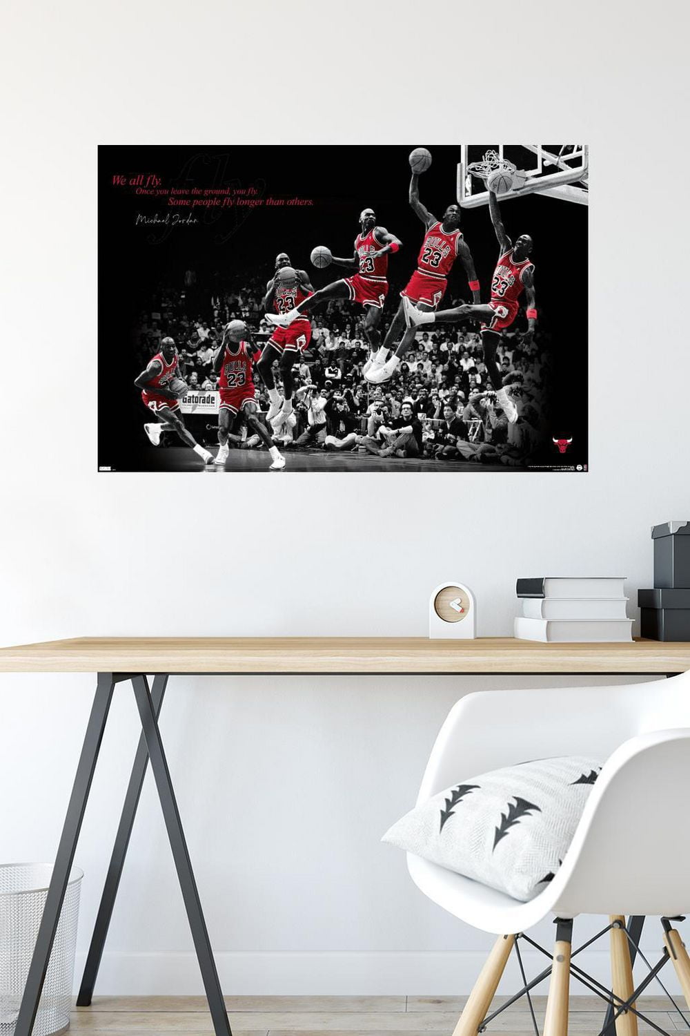 Michael Jordan - Fly Wall Poster, 22.375" x 34" Framed