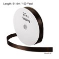 thumbnail image 2 of Unique Bargains 0.79' x 100 Yards Double Face Decorate Crafts Roll Satin Ribbon Dark Brown, 2 of 5