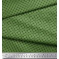 thumbnail image 3 of Soimoi Green Poly Georgette Fabric Square Geometric Decor Fabric Printed Yard 42 Inch Wide, 3 of 3