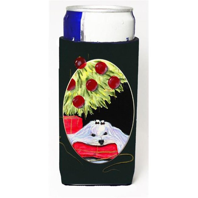 Christmas Tree With Maltese Michelob Ultra s For Slim Cans - 12 oz.