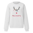 thumbnail image 4 of 2025 Chandails de Noël pour Femmes, Chandail à Fermeture Éclair avec Lapin des Fêtes, Imprimé Graphique Amusant, Couleur, Court, Col Rond, Manches Longues, Blouse, Haut, 4 of 6