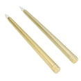 thumbnail image 4 of LED Taper Candles, Romantic Wiring Free 2pcs Battery Powered Plastic LED Candle Light  For Festival For Pet For Birthday Party White Shell,Half Spray Gold,Half Spray, 4 of 8
