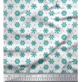 thumbnail image 1 of Soimoi Poly Georgette Fabric Dot & Snow Flakes Floral Print Fabric by Yard 52 Inch Wide, 1 of 5