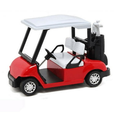 DEBGFS NEW 1:20 Scale Mini Alloy Pull Back Golf Cart w/ Clubs Diecast Model Vehicle Toy,red