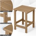 thumbnail image 2 of Gymax 2 Pcs Table d'Appoint Adirondack de Patio 14 Pieds' HDPE Carré Résistant aux Intempéries Jardin Brun, 2 of 5