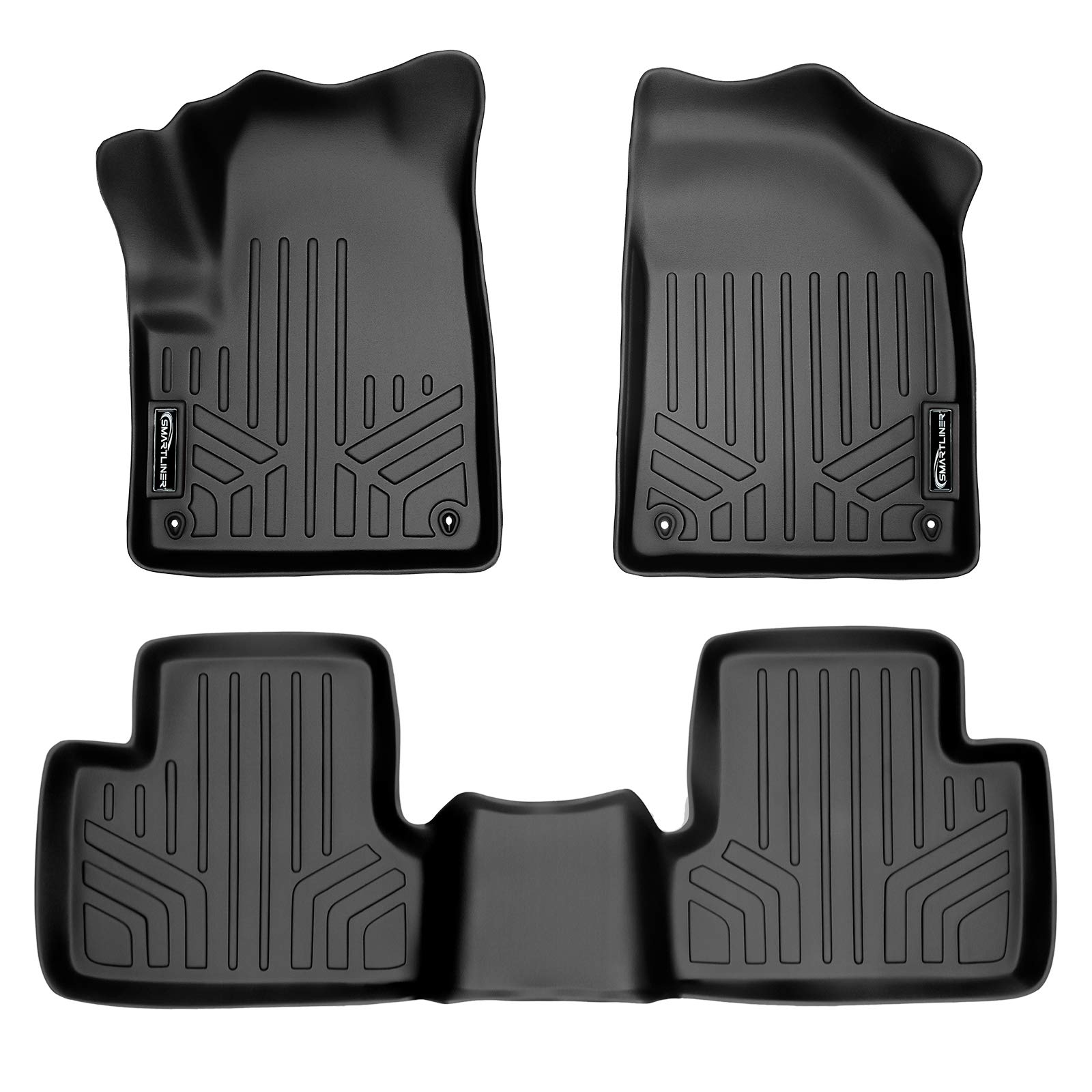 MAXLINER Floor Mats 2 Row Liner Set Black for 2014-2021 Jeep Cherokee