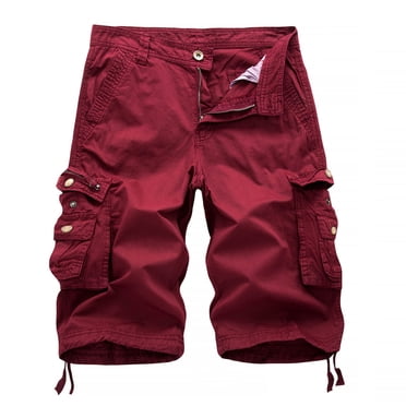 TopLLC Mens Shorts, Men pants Men's Casual Pure Color Outdoors Pocket Beach Work Trouser Cargo Shorts Pant
