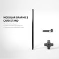 thumbnail image 2 of GM961 Aluminum Vertical Graphics Card Holder Single Support Jack Bracket Desktop PC Case Video Card Stand Cooling Bracket Silver, 2 of 7