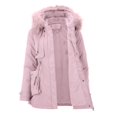 thumbnail image 4 of MASRIN Running Jacket  Womens Basic Hoodie Jackets Solid Color Zip Up Hooded Coats with Pockets Plus Size Loose Outwear Sweatshirts Sweater Stone, 4 of 5