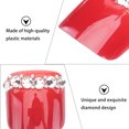 thumbnail image 3 of SHISUYAN 24pcs Short Fakes Toe Nails Glossy Press on Nails Rhinestones Nails False Nails Full Cover Artificial Toe Nails for Home ( Red ), 3 of 8