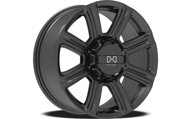 4 x jantes Wildland Hurricane en alliage Noir brillant de 20x8.5 pouces pour 2019-2026 Chevrolet Silverado 1500