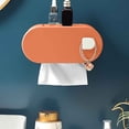 thumbnail image 2 of Commercial Toilet Paper Dispenser Wall-Mounted Home Living Room Creative Punch-Free Tissue Box Kitchen Toilet Storage Box Wall-Mounted Paper Box Wall Mounted Storage Box, 2 of 7