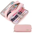 thumbnail image 1 of Trousse à Crayons Grande Capacité 3 Compartiments pour École Adolescent Fille Garçon Homme Femme (Jaune)-Rose, 1 of 7