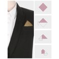thumbnail image 3 of INSPIRE CHIC Men's Cotton Handkerchiefs Solid Color Pocket Square for Men Coffee One Size, 3 of 4