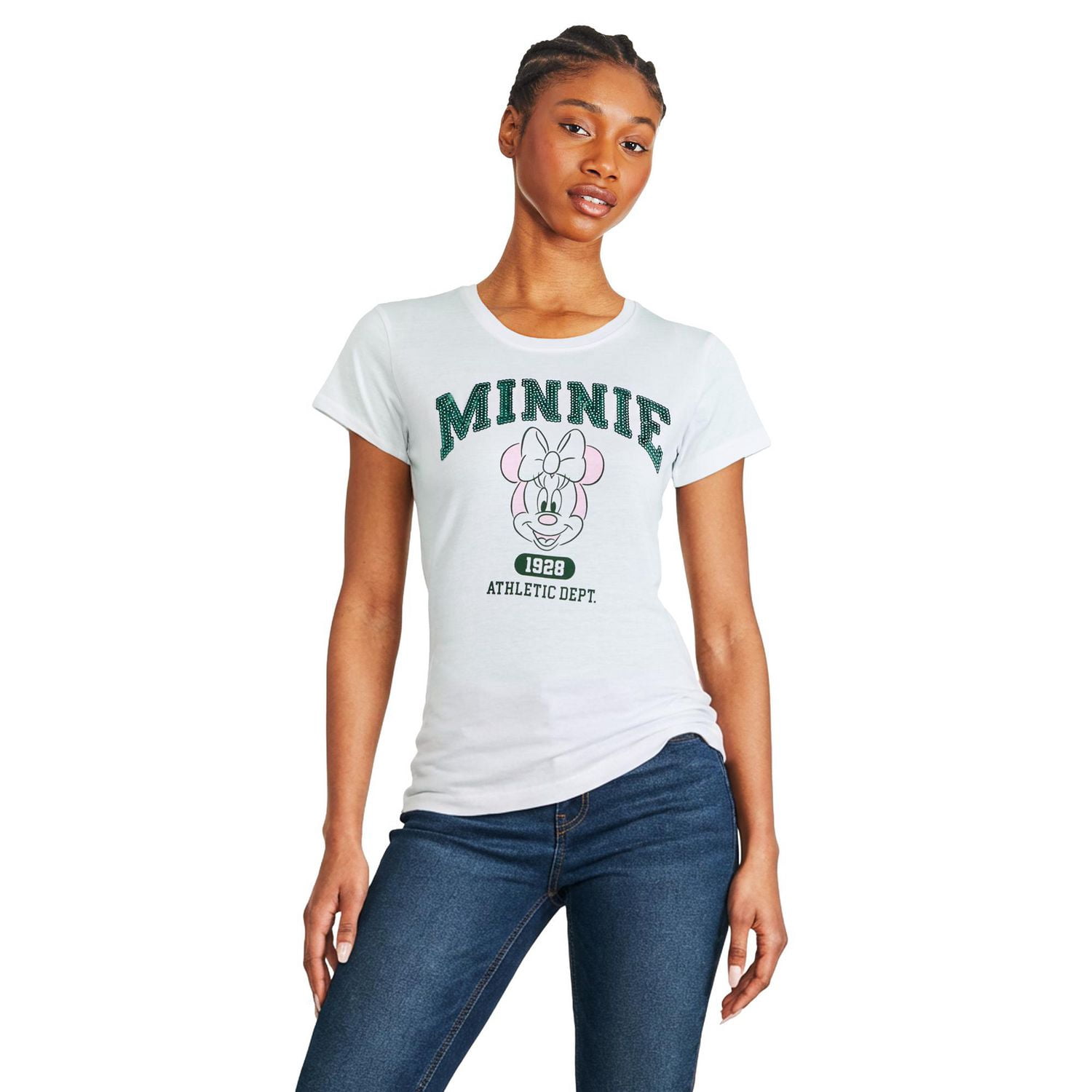 T-shirt à imprimé graphique Minnie Mouse Disney pour femmes