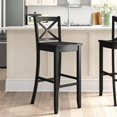 thumbnail image 2 of Pemberly Row 30" X-Back Transitional Wood Bar Stool in Espresso, 2 of 15
