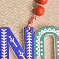 thumbnail image 3 of Holiday Time 1 Count Christmas Tinsel Town Noel Ornament, Red, 3 of 5