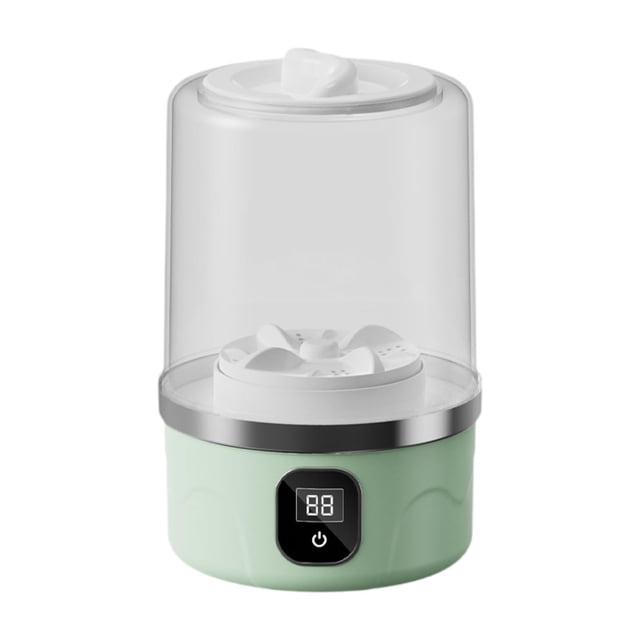 simhoa Mini Washing Machine Cordless Laundry Appliances Travel 1L Underwear Cleaner Green