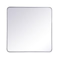 thumbnail image 1 of Living District MR803636S 36 x 36 in. Soft Corner Metal Rectangular Mirror, Silver, 1 of 1