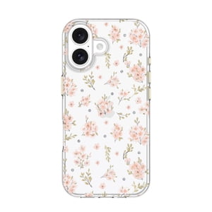 Petite Etui de téléphone floral rose pour iPhone 17