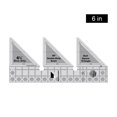 thumbnail image 2 of Grilles de Règle Créative 45 Degrés Règle Double Bande Guide de Coupe Triangle Antidérapant pour la Couture, 2 of 5
