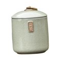 thumbnail image 3 of Luzkey Ceramic Tea Storage Jar Container Case Table Centerpiece Tank Home Decor Tea Canister with Airtight Lid for Candy Nuts Pantry Beige, 3 of 8