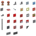 thumbnail image 4 of Tile Town Fire Station Magnetic Tiles Playset, 4 of 7