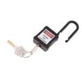 thumbnail image 3 of PL38-KD 38 mm PVC Curved Safety Lockout Lockout Padlock Padlock Black, 3 of 8