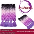 thumbnail image 2 of Ombre Jumbo Braiding Hair Extensions High Temperature Synthetic Twist Hair Multiple Colored Hair, 2 of 5