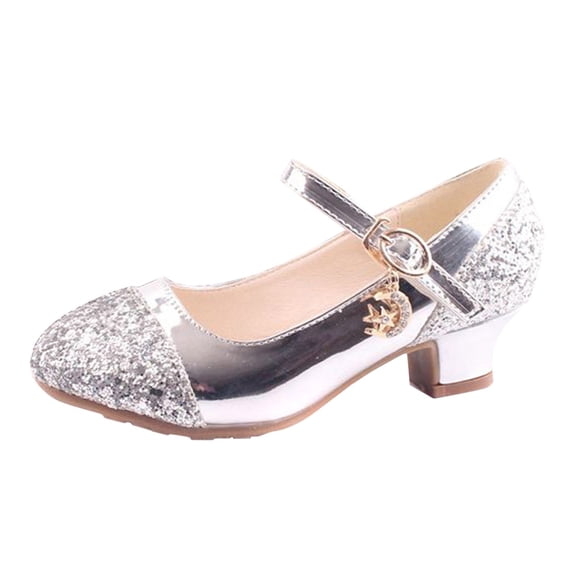 Ketyyh-chn99 Boys Girls Sneakers Kids Shoes Lightweight Breathable Athletic Children Shoes Girls Princess Single Shoes Dress Shoes Performance Shoes Children Shoes for 12.5-13 Years,Silver