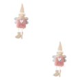 thumbnail image 1 of stanreset Christmas Plush Hanging Angel Hanging Toy Holiday Pendant Decoration pink 2Set, 1 of 6