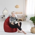 thumbnail image 4 of Gouchee Home Brava Red Bean Bag Chair – Water-Repellent Fabric with Polystyrene Bead Filling, Suitable for Adults and Teens, Lightweight & Portable Seating for Bedroom, Dorm or Living Room, 4 of 9